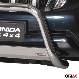Toyota Land Cruiser Bull Bar - Omac - Steel 1Pc - Silver - '14-'17
